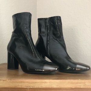 Zara Leather Ankle Boots